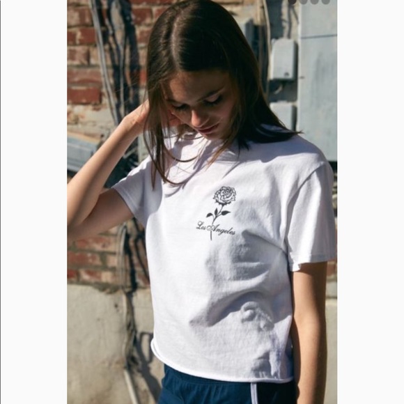 Brandy Melville Tops - Brandy Melville Calvin L.A. Rose Graphic Tee